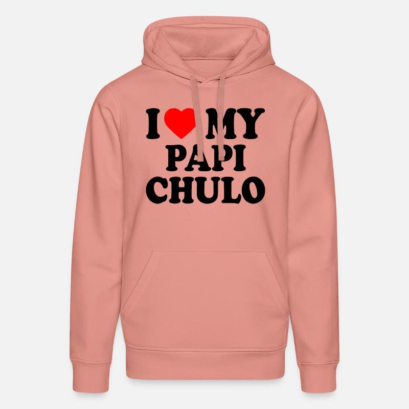 I love my papi chulo - Sweat à capuche bio DRUMMER Stanley/Stella Unisexe - rose poudré