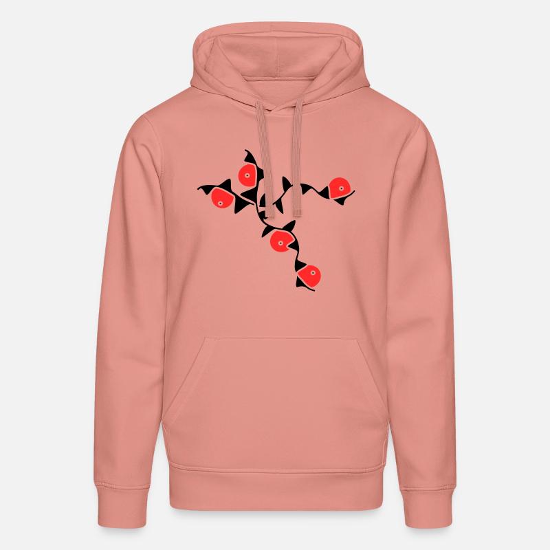 Vrilles de fleurs - Sweat à capuche bio DRUMMER Stanley/Stella Unisexe - rose poudré