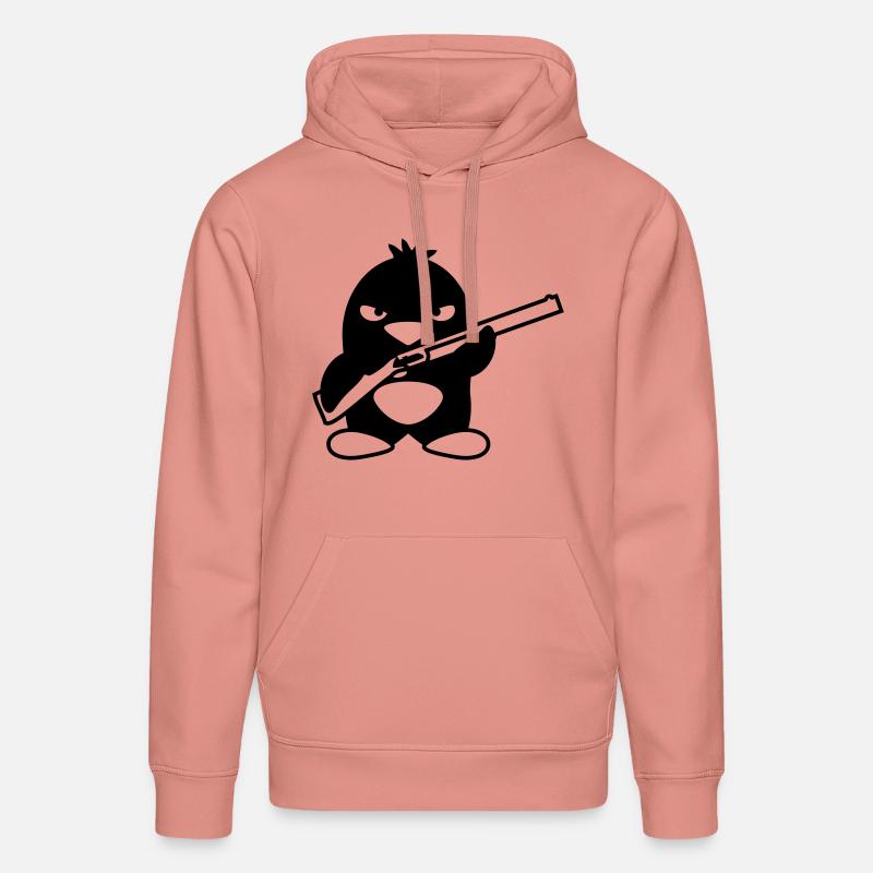 Shotgun Penguin - Sweat à capuche bio DRUMMER Stanley/Stella Unisexe - rose poudré