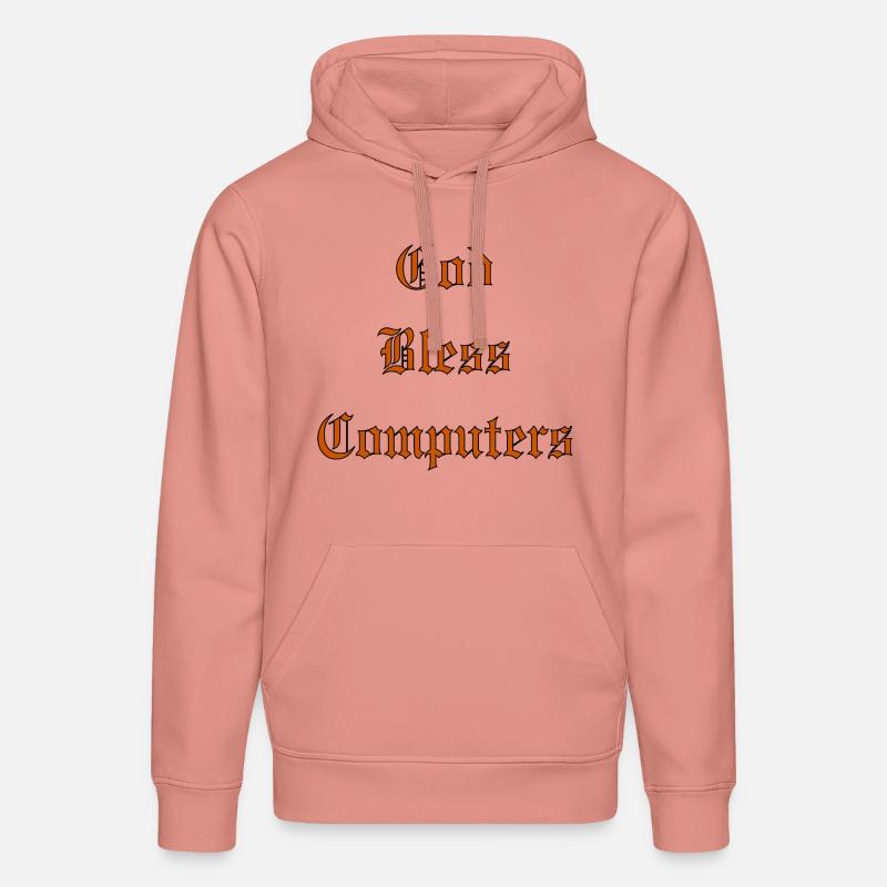 GodBlessComputers - Sweat à capuche bio DRUMMER Stanley/Stella Unisexe - rose poudré