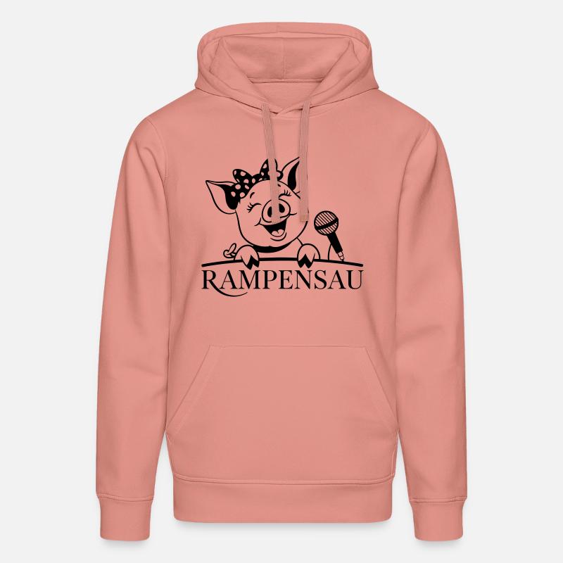 Rampe porc - Sweat à capuche bio DRUMMER Stanley/Stella Unisexe - rose poudré