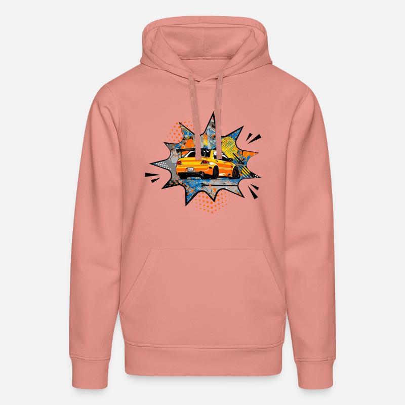 Bulle orange Mitsu - Sweat à capuche bio DRUMMER Stanley/Stella Unisexe - rose poudré