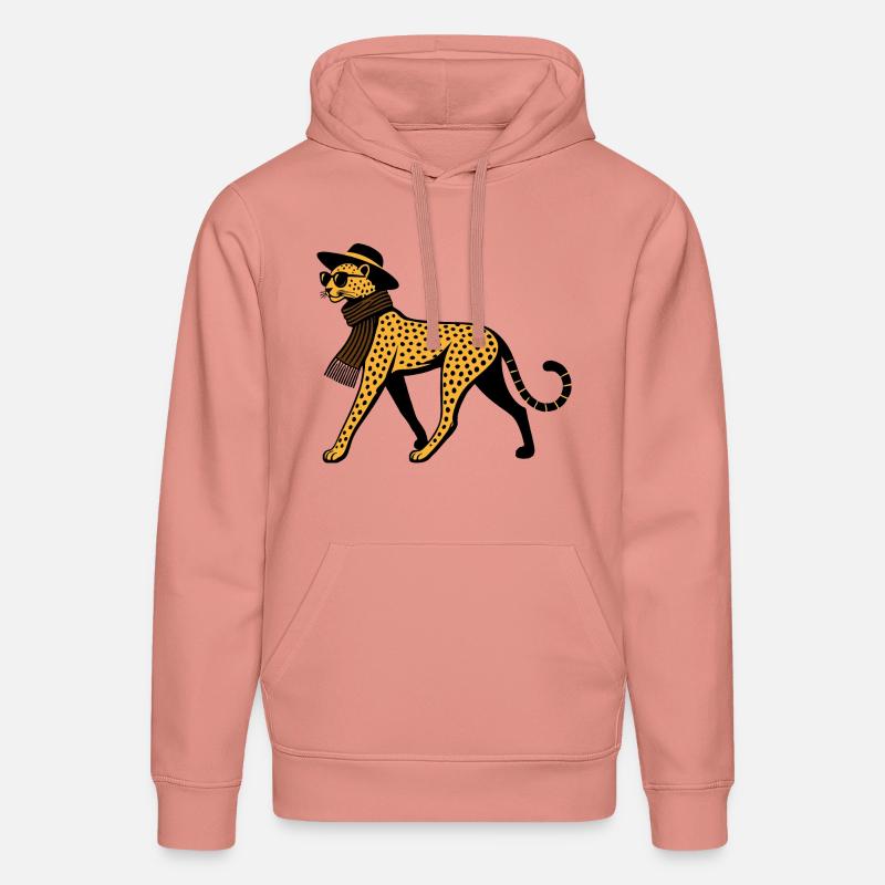 Leopard chic - Sweat à capuche bio DRUMMER Stanley/Stella Unisexe - rose poudré