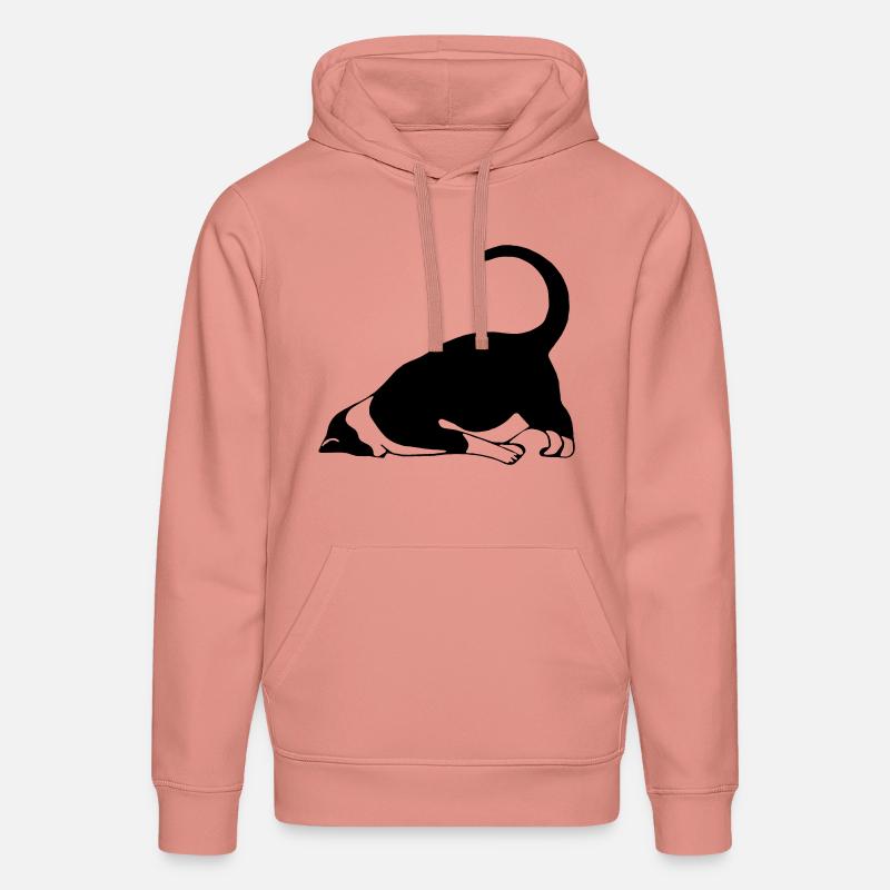 Chat endormi - Sweat à capuche bio DRUMMER Stanley/Stella Unisexe - rose poudré