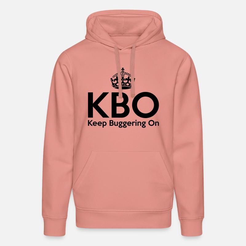 KBO - Keep Buggering on - Sweat à capuche bio DRUMMER Stanley/Stella Unisexe - rose poudré