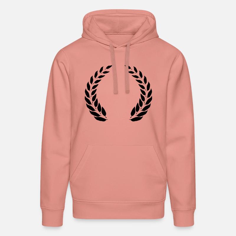 Conception de couronne de laurier - Sweat à capuche bio DRUMMER Stanley/Stella Unisexe - rose poudré