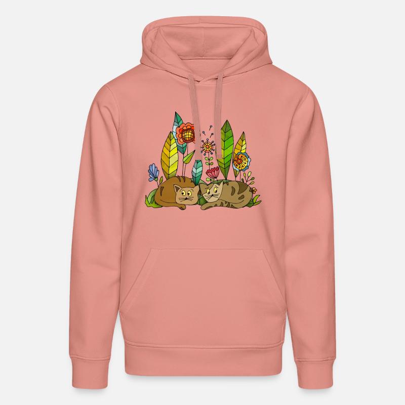 Cats - Stanley/Stella DRUMMER Unisex Organic Hoodie - canyon pink