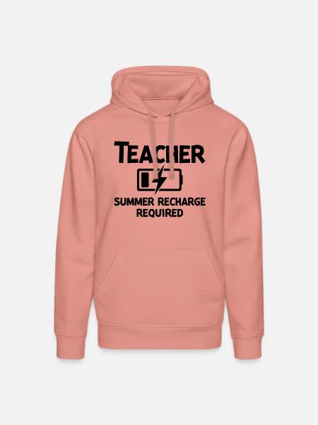Teacher Summer Recharge Required - Stanley/Stella DRUMMER Unisex Organic Hoodie - canyon pink