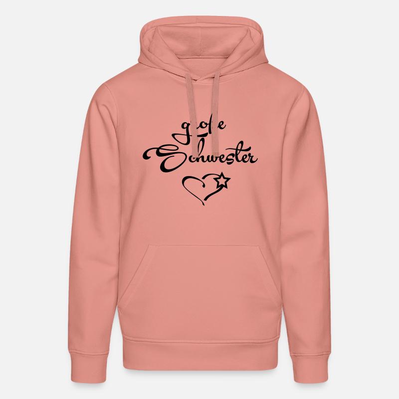 Große Schwester - Sweat à capuche bio DRUMMER Stanley/Stella Unisexe - rose poudré