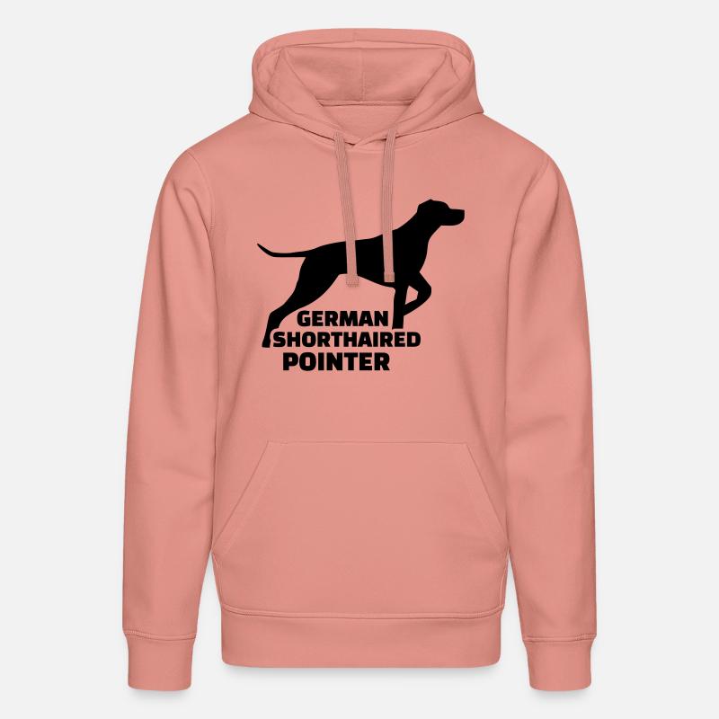 German Shorthaired Pointer - Sweat à capuche bio DRUMMER Stanley/Stella Unisexe - rose poudré