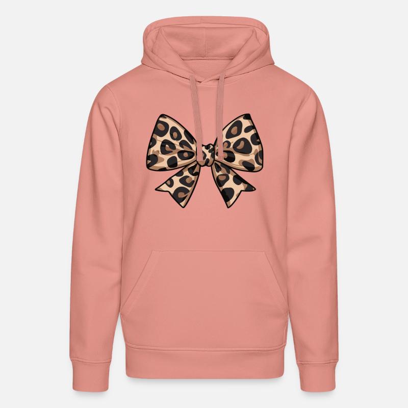 GRAND NŒUD TENDANCE LÉOPARD - Sweat à capuche bio DRUMMER Stanley/Stella Unisexe - rose poudré