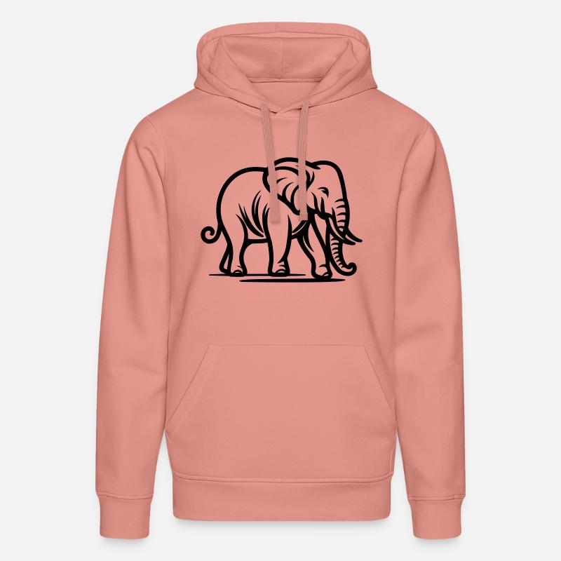 Éléphant - Sweat à capuche bio DRUMMER Stanley/Stella Unisexe - rose poudré