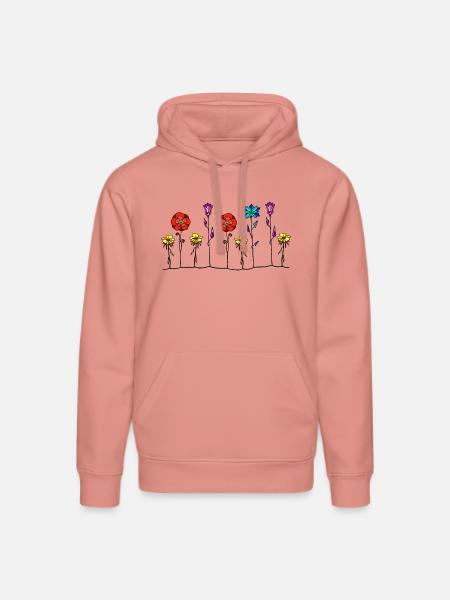 Blumen - Stanley/Stella Unisex Bio-Hoodie DRUMMER - Altrosa