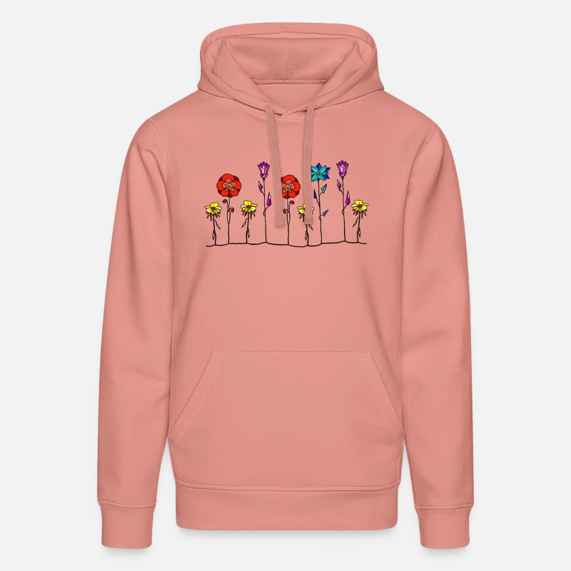 Blumen - Stanley/Stella Unisex Bio-Hoodie DRUMMER  - Altrosa