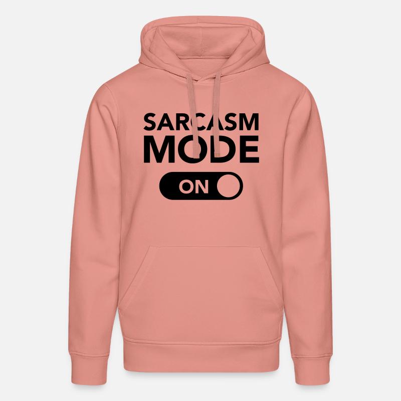 Sarcasm Mode (on) - Sweat à capuche bio DRUMMER Stanley/Stella Unisexe - rose poudré