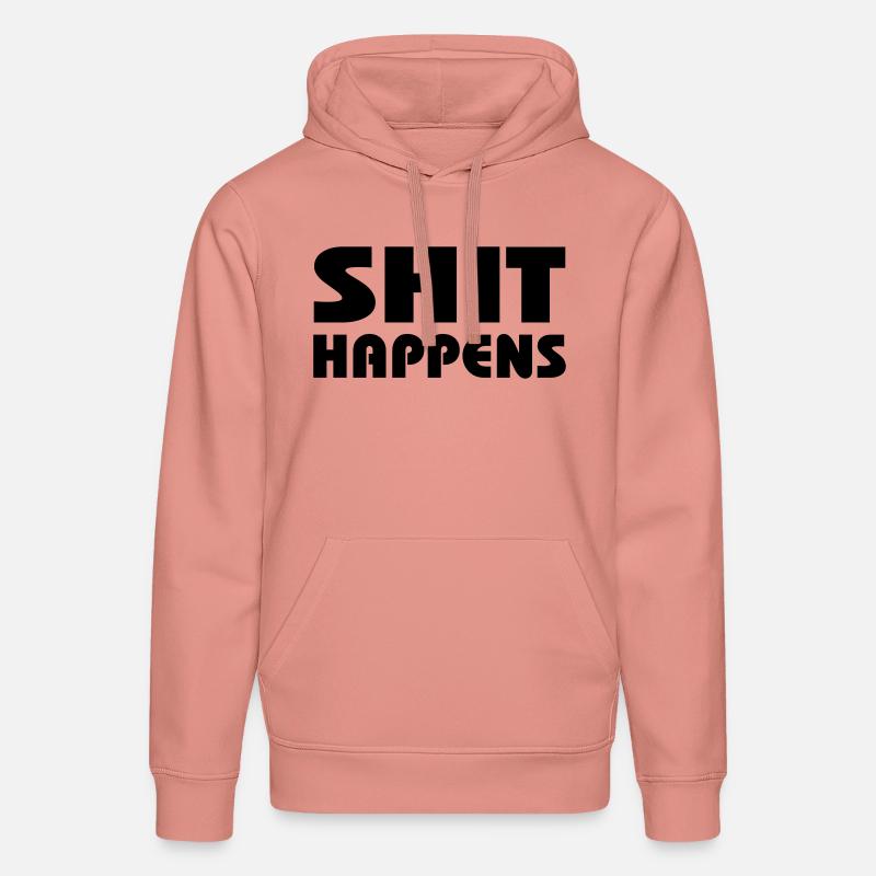 Shit happens - Sweat à capuche bio DRUMMER Stanley/Stella Unisexe - rose poudré