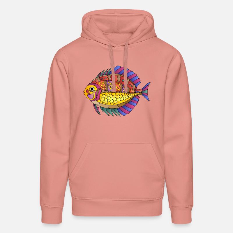 Poisson - Sweat à capuche bio DRUMMER Stanley/Stella Unisexe - rose poudré