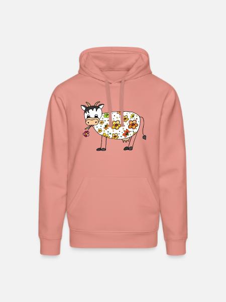 Vache - Sweat à capuche bio DRUMMER Stanley/Stella Unisexe - rose poudré
