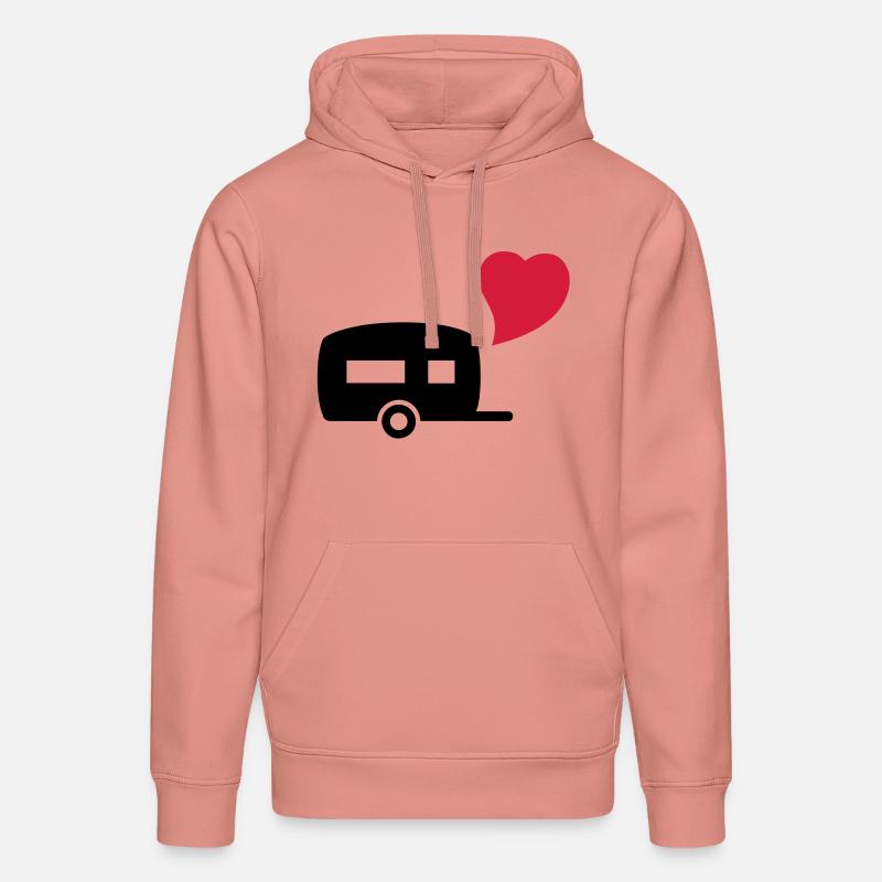 camping_love - Sweat à capuche bio DRUMMER Stanley/Stella Unisexe - rose poudré