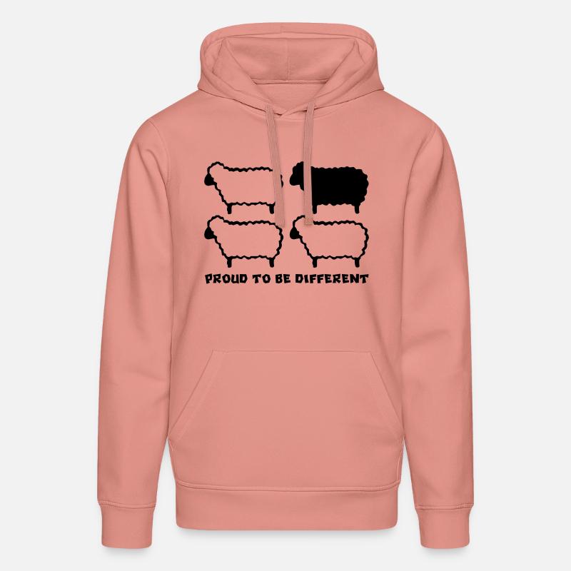 MOUTONS DIFFÉRENTS - 1C - Sweat à capuche bio DRUMMER Stanley/Stella Unisexe - rose poudré