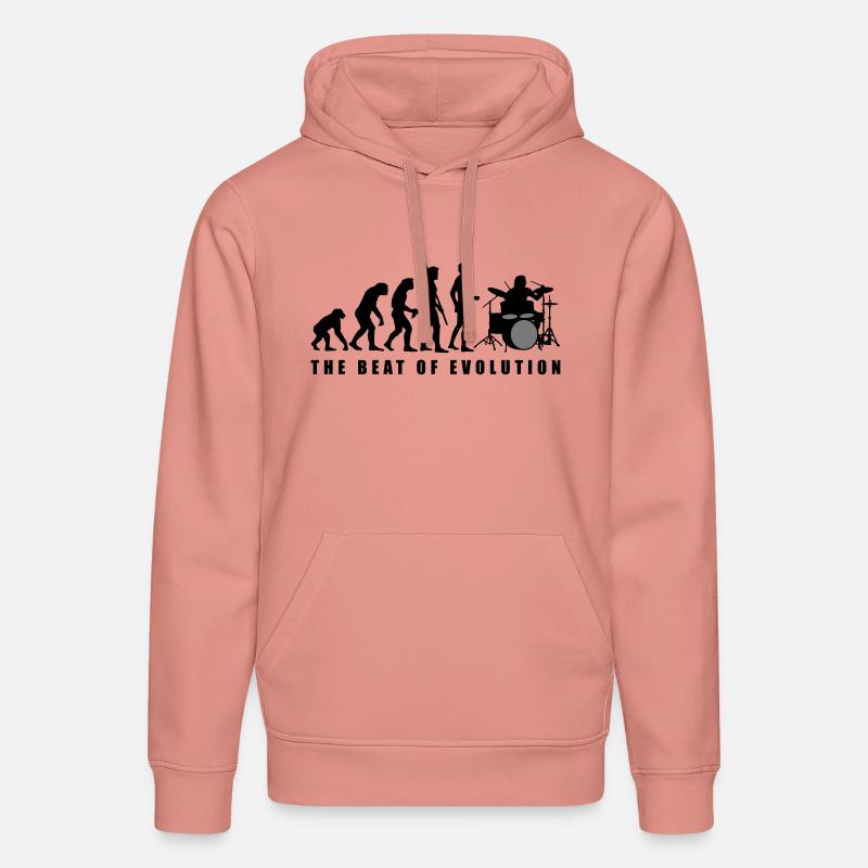 evolution_drummer_c_2c - Sweat à capuche bio DRUMMER Stanley/Stella Unisexe - rose poudré