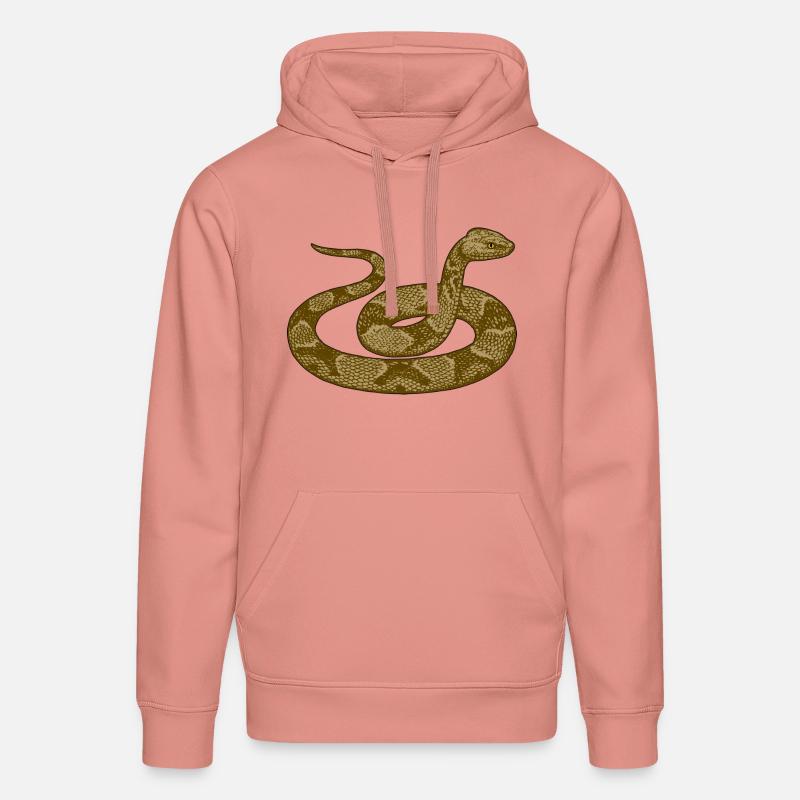 Serpent en colère - Sweat à capuche bio DRUMMER Stanley/Stella Unisexe - rose poudré