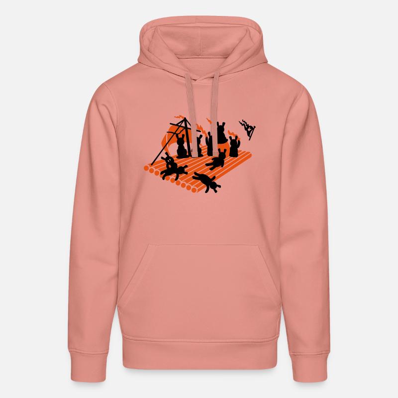 méduses radeau / medusas raft (2c) - Sweat à capuche bio DRUMMER Stanley/Stella Unisexe - rose poudré