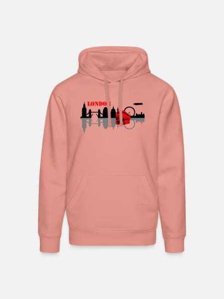 london skyline - Stanley/Stella DRUMMER Unisex Organic Hoodie - canyon pink