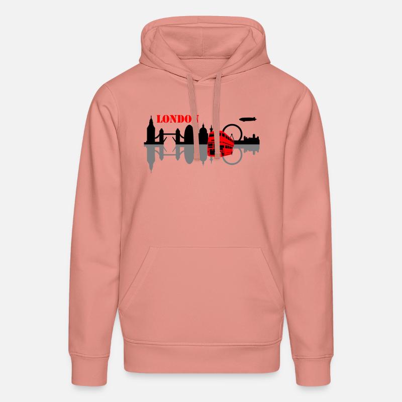 londres horizon - Sweat à capuche bio DRUMMER Stanley/Stella Unisexe - rose poudré