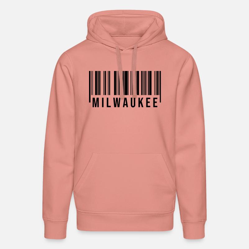Code à barres Milwaukee - Sweat à capuche bio DRUMMER Stanley/Stella Unisexe - rose poudré