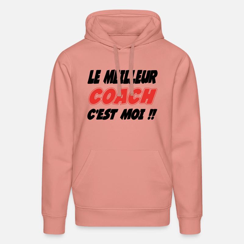 Le meilleur COACH c'est moi !! - Sweat à capuche bio DRUMMER Stanley/Stella Unisexe - rose poudré