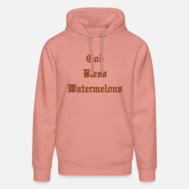 Que Dieu bénisPastèques - Sweat à capuche bio DRUMMER Stanley/Stella Unisexe - rose poudré