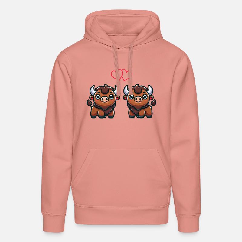 Bison Comic Love - Sweat à capuche bio DRUMMER Stanley/Stella Unisexe - rose poudré
