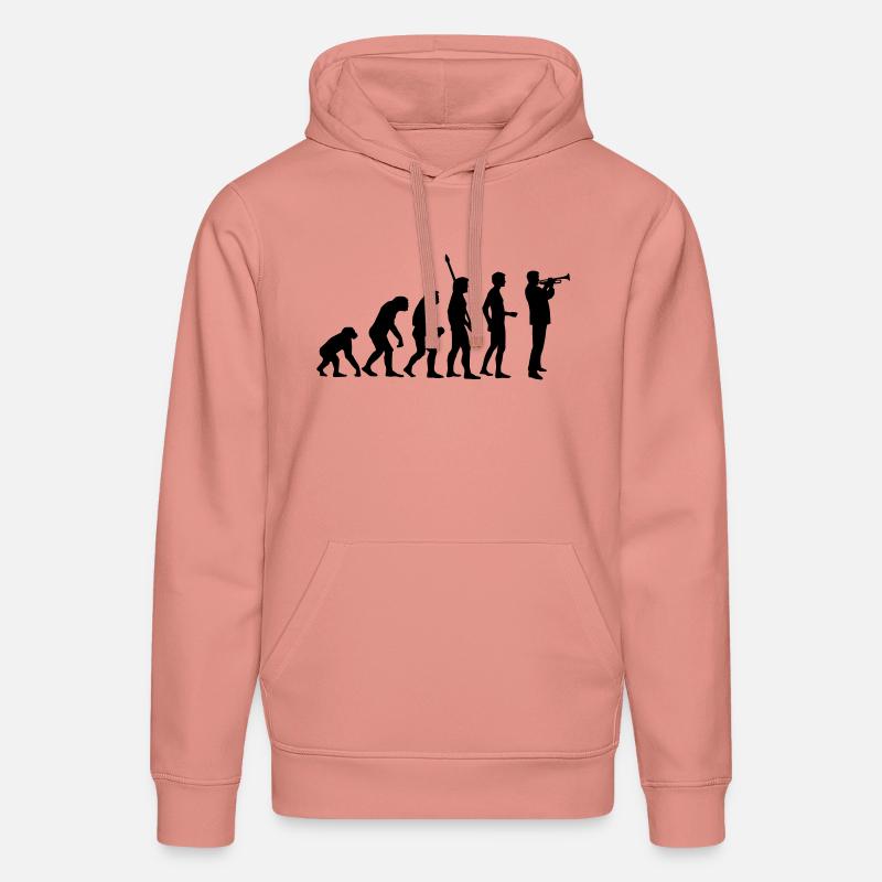 evolution_trompeter - Sweat à capuche bio DRUMMER Stanley/Stella Unisexe - rose poudré