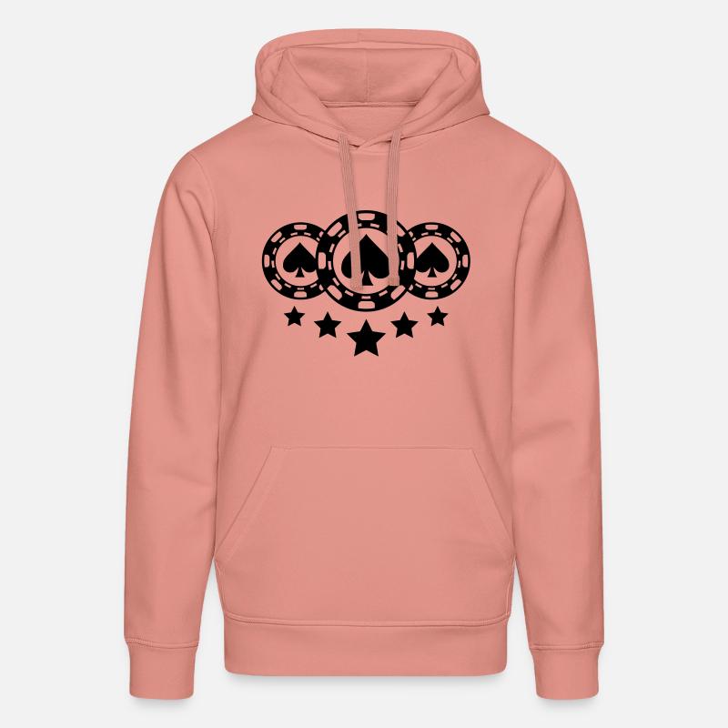 poker_chips_design_c1 - Sweat à capuche bio DRUMMER Stanley/Stella Unisexe - rose poudré