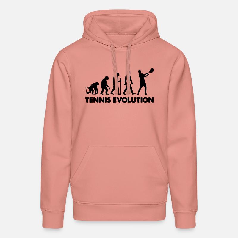 Évolution du tennis - Sweat à capuche bio DRUMMER Stanley/Stella Unisexe - rose poudré