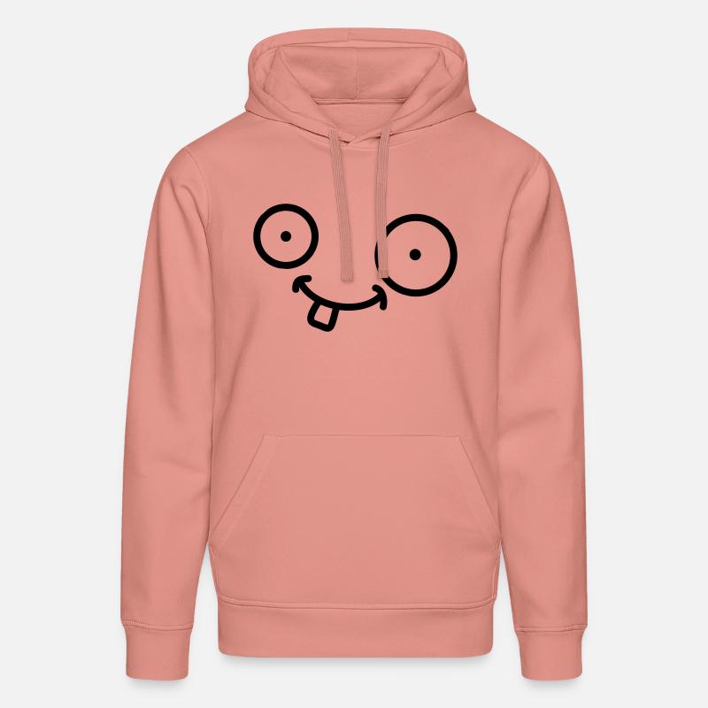 Funny Comic Face - Sweat à capuche bio DRUMMER Stanley/Stella Unisexe - rose poudré