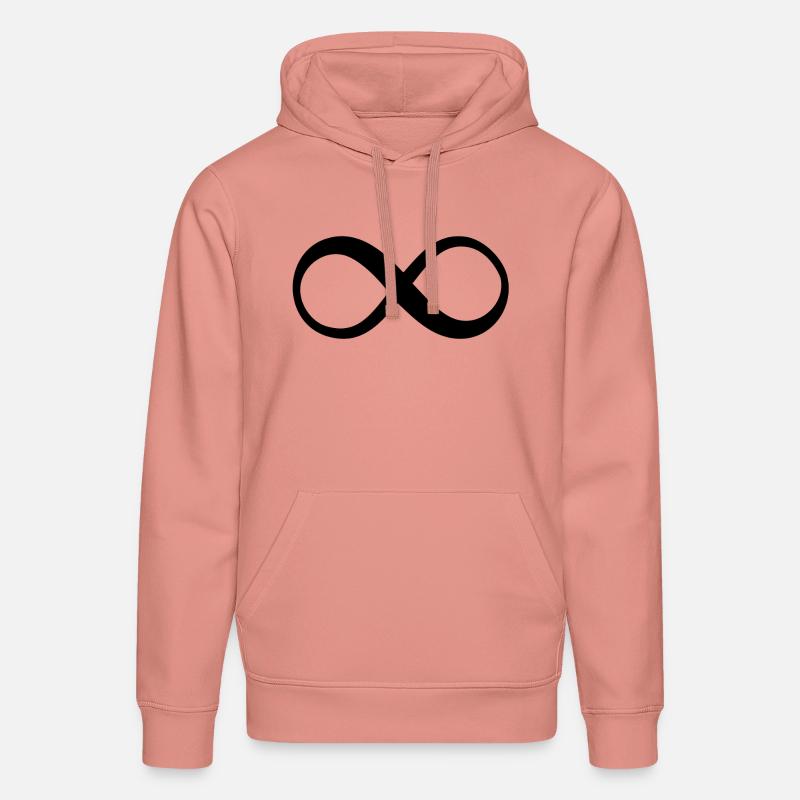 Infinité symbole Endless Infinity Caractère - Sweat à capuche bio DRUMMER Stanley/Stella Unisexe - rose poudré