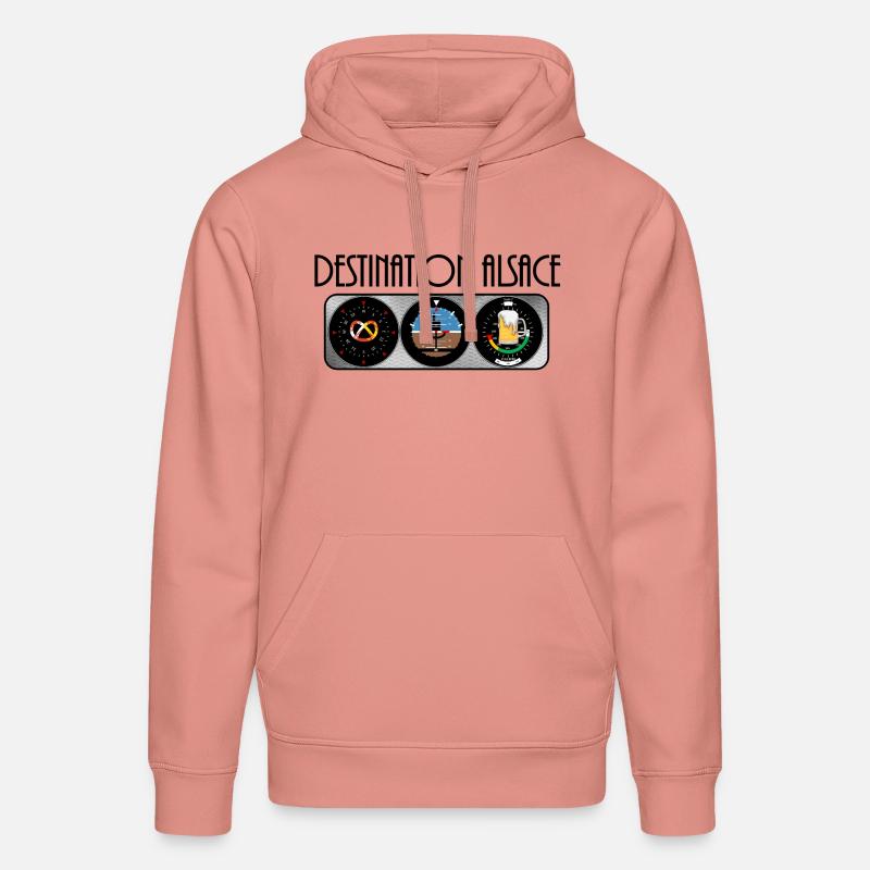 Destination Alsace BCB #tshirtalsace - Sweat à capuche bio DRUMMER Stanley/Stella Unisexe - rose poudré