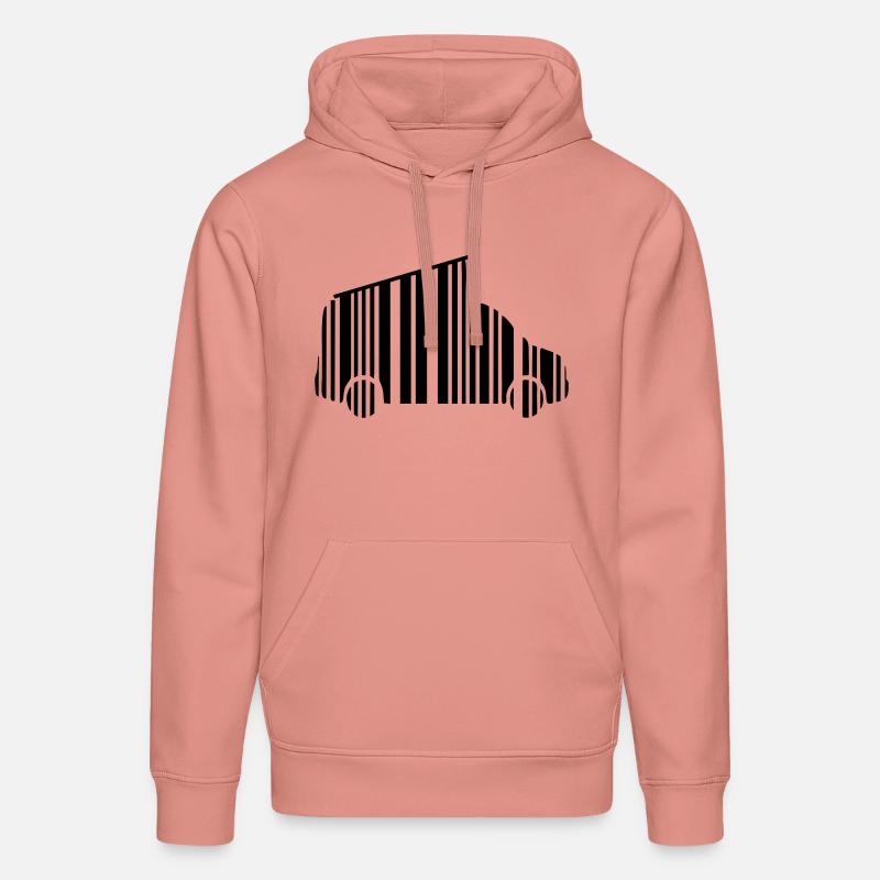 camper van dachzelt strichcode - Stanley/Stella Unisex Bio-Hoodie DRUMMER  - Altrosa