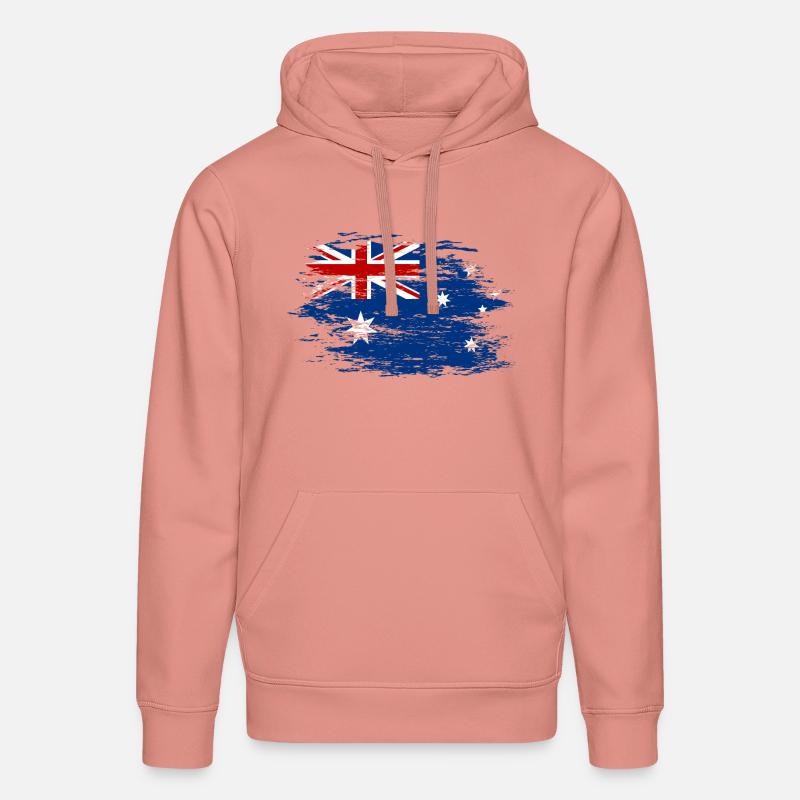 Drapeau de l’Australie utilisé - Sweat à capuche bio DRUMMER Stanley/Stella Unisexe - rose poudré