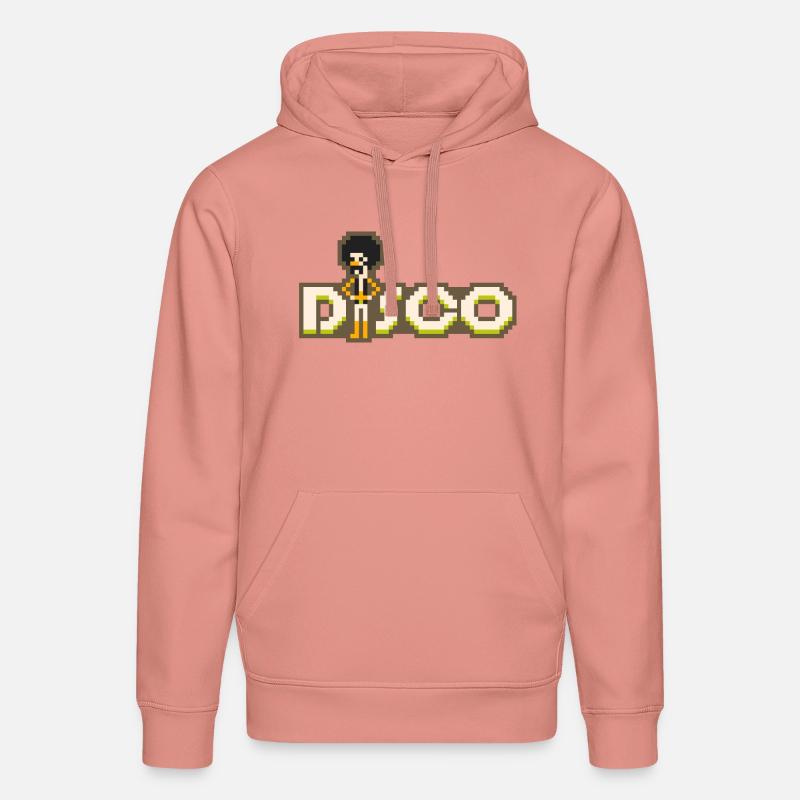 Discothèque 8 bits - Sweat à capuche bio DRUMMER Stanley/Stella Unisexe - rose poudré