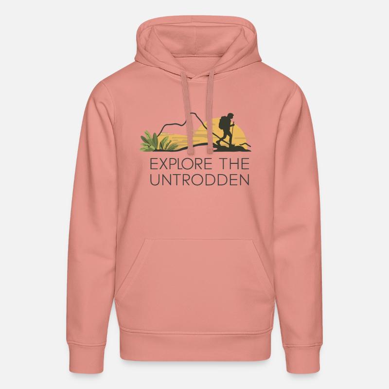 EXPLOREZ L’INEXPLORÉ - Sweat à capuche bio DRUMMER Stanley/Stella Unisexe - rose poudré