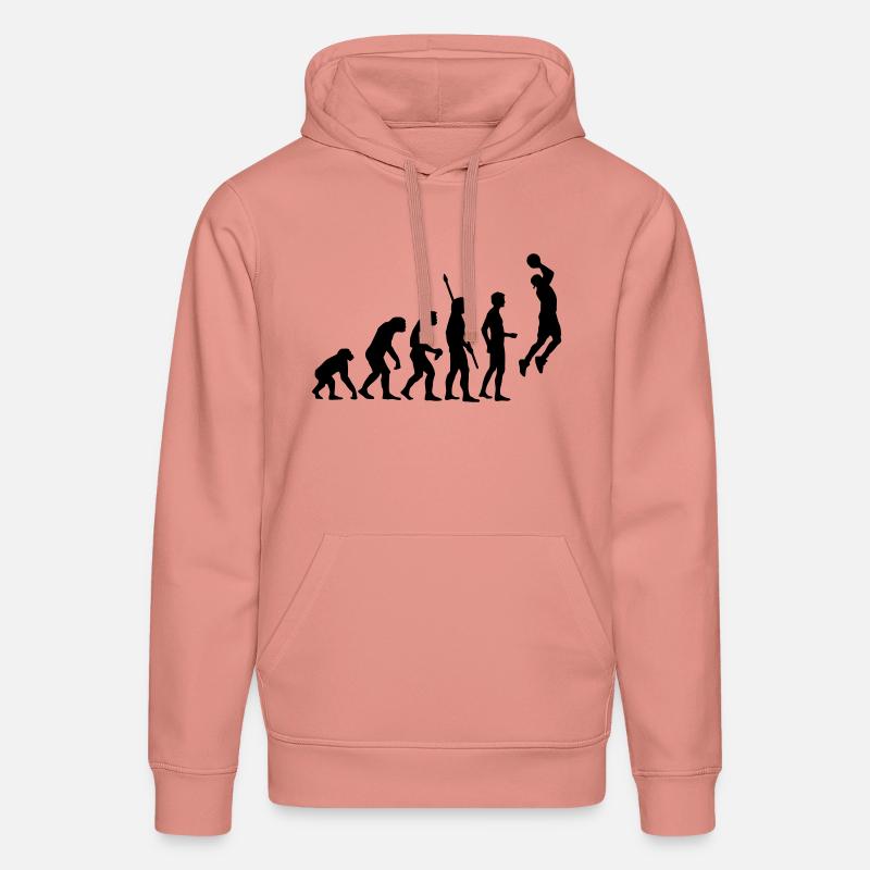 evolution_basketball_b_1c - Sweat à capuche bio DRUMMER Stanley/Stella Unisexe - rose poudré