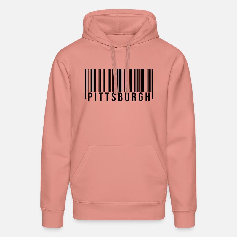 Code-barres Pittsburgh - Sweat à capuche bio DRUMMER Stanley/Stella Unisexe - rose poudré