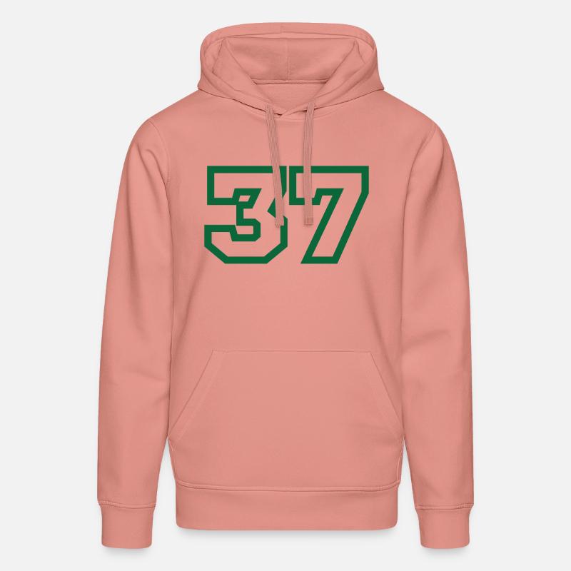 Numéro 37 sport vert - Sweat à capuche bio DRUMMER Stanley/Stella Unisexe - rose poudré