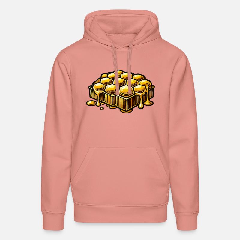 Miel en nid d’abeille - Sweat à capuche bio DRUMMER Stanley/Stella Unisexe - rose poudré