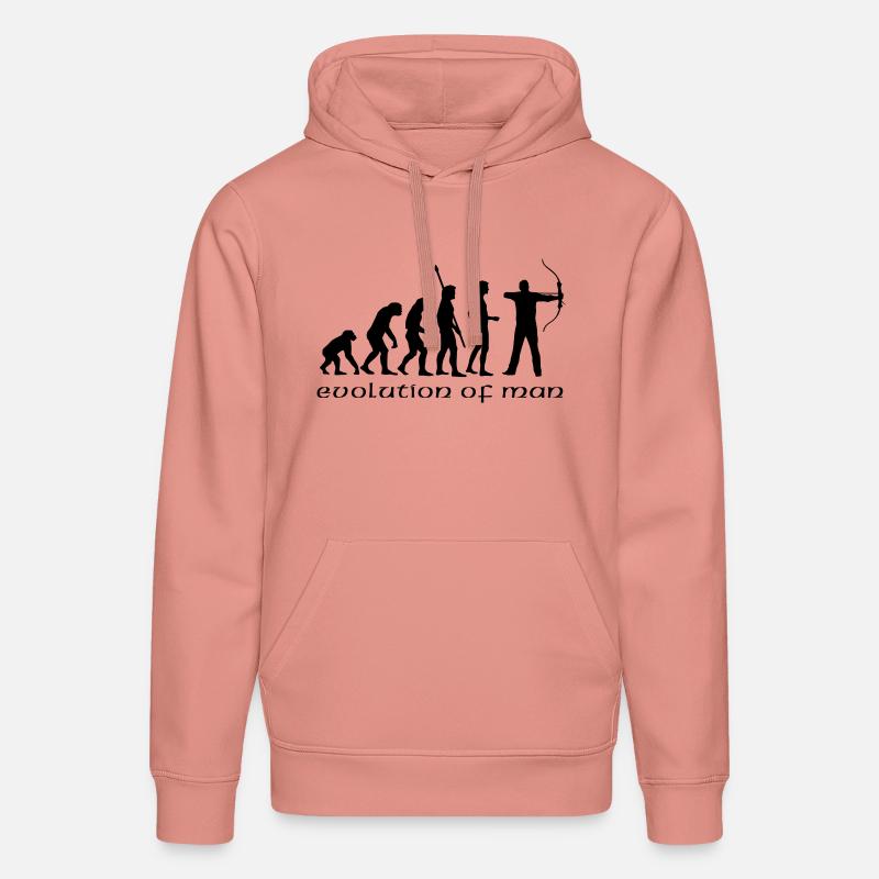 evolution_bogenschiessen_b - Sweat à capuche bio DRUMMER Stanley/Stella Unisexe - rose poudré