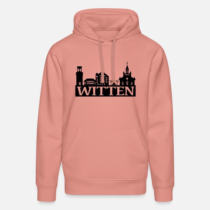 Skyline Witten - Witten Skyline - Sweat à capuche bio DRUMMER Stanley/Stella Unisexe - rose poudré