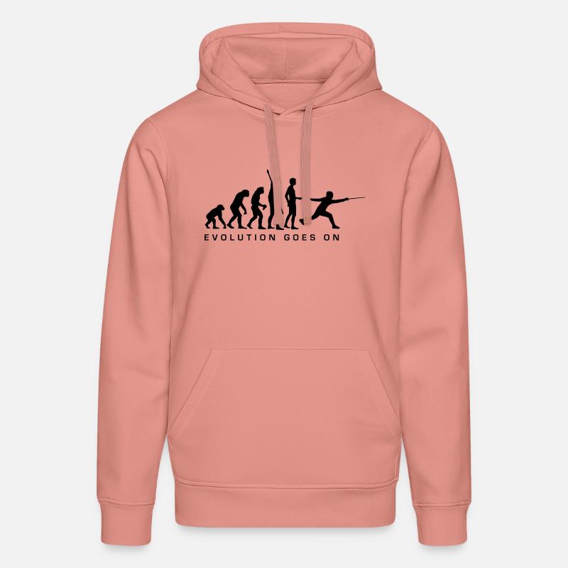 evolution_fechter_d - Sweat à capuche bio DRUMMER Stanley/Stella Unisexe - rose poudré